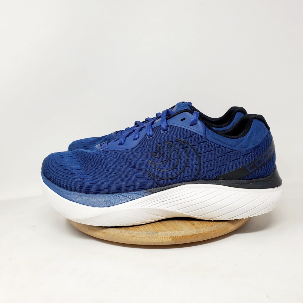 Topo Atmos Running Shoes Mens 9 Blue Lace Up Wide Toe Box Comfort Sneaker